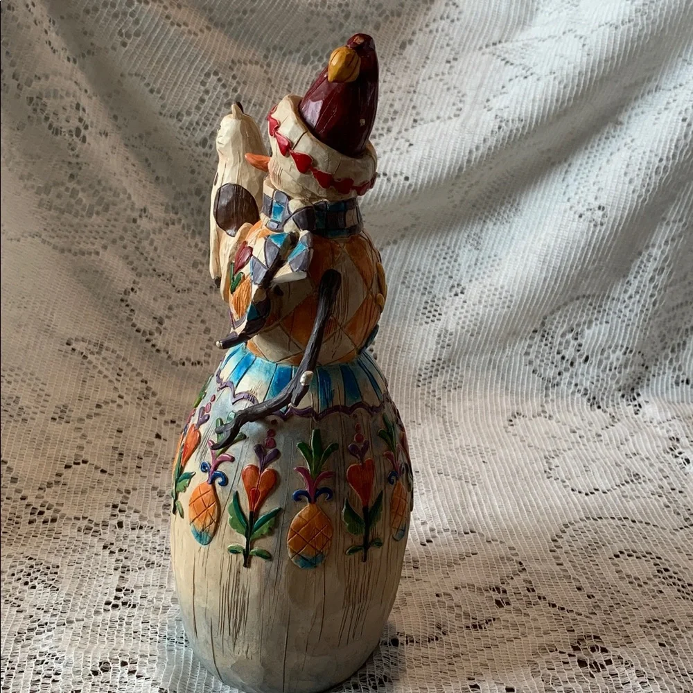 JIM SHORE SNOWMAN CAT WINTER'S FRIEND 112244 HEARTWOOD CREEK FIGURINE 2003